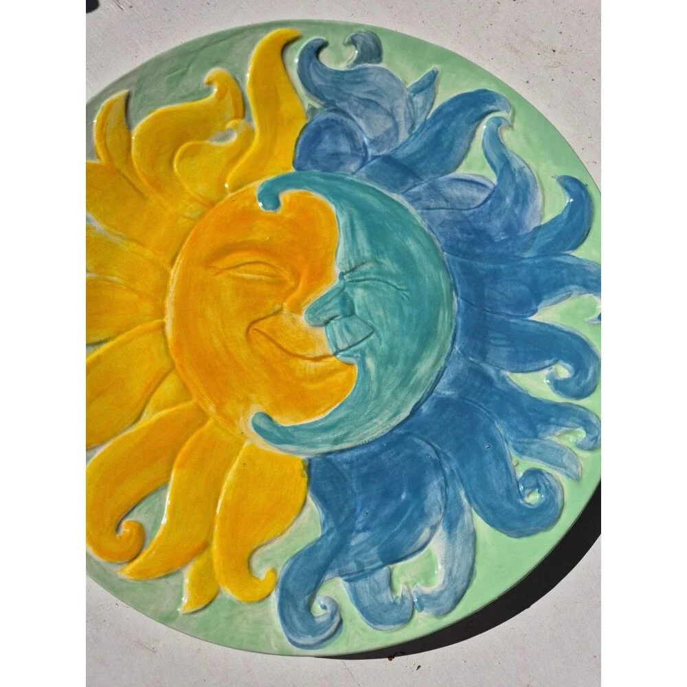 Sun And Moon Decorative Studio Art Plate 13